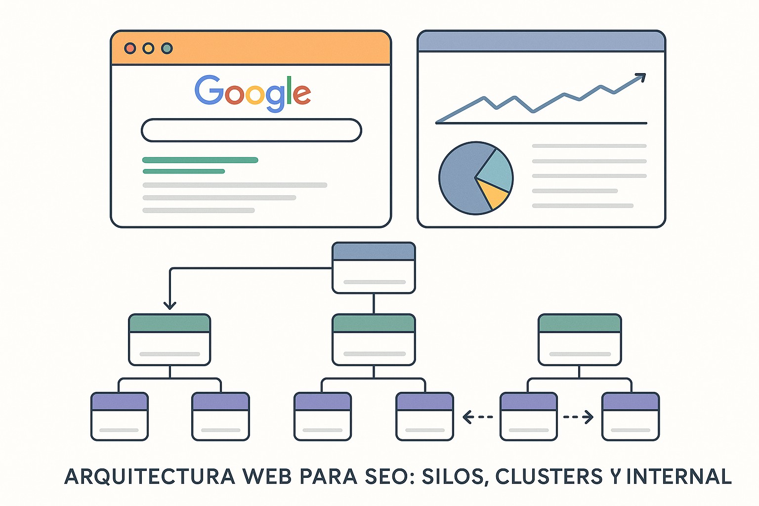 Diagrama sobre arquitectura web seo