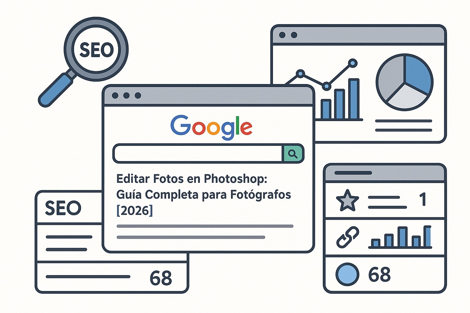 Ilustración sobre edicion fotos photoshop guia