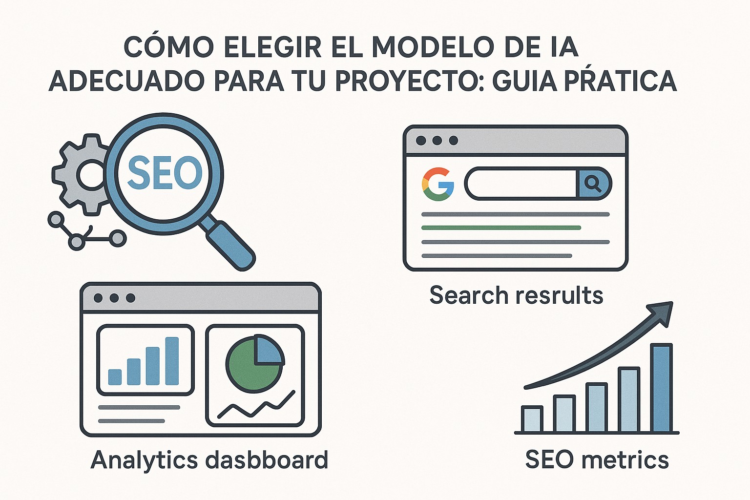 Ilustración sobre elegir modelo ia proyecto