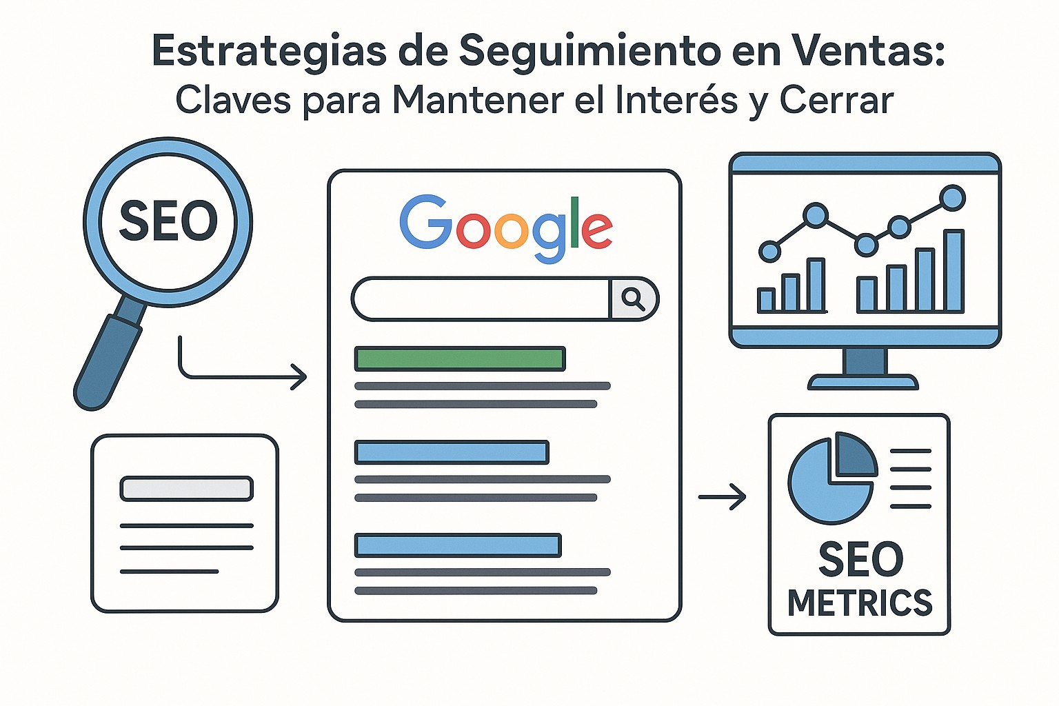 Diagrama sobre estrategias seguimiento ventas