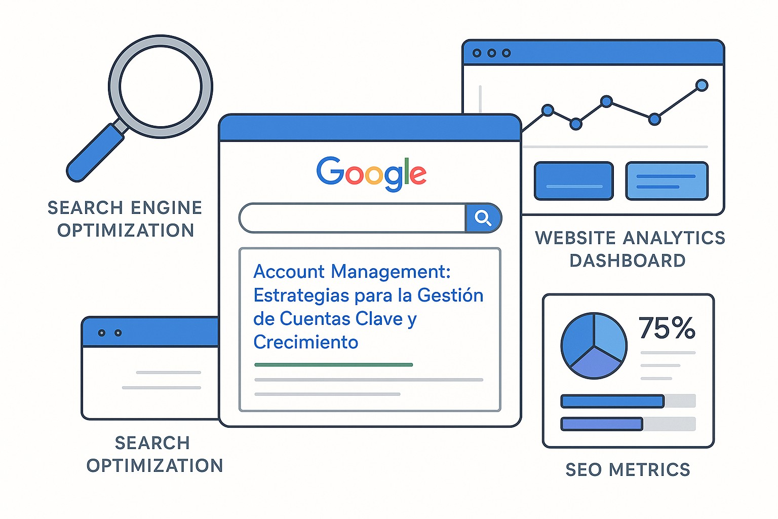 Diagrama sobre gestion de cuentas clave estrategias