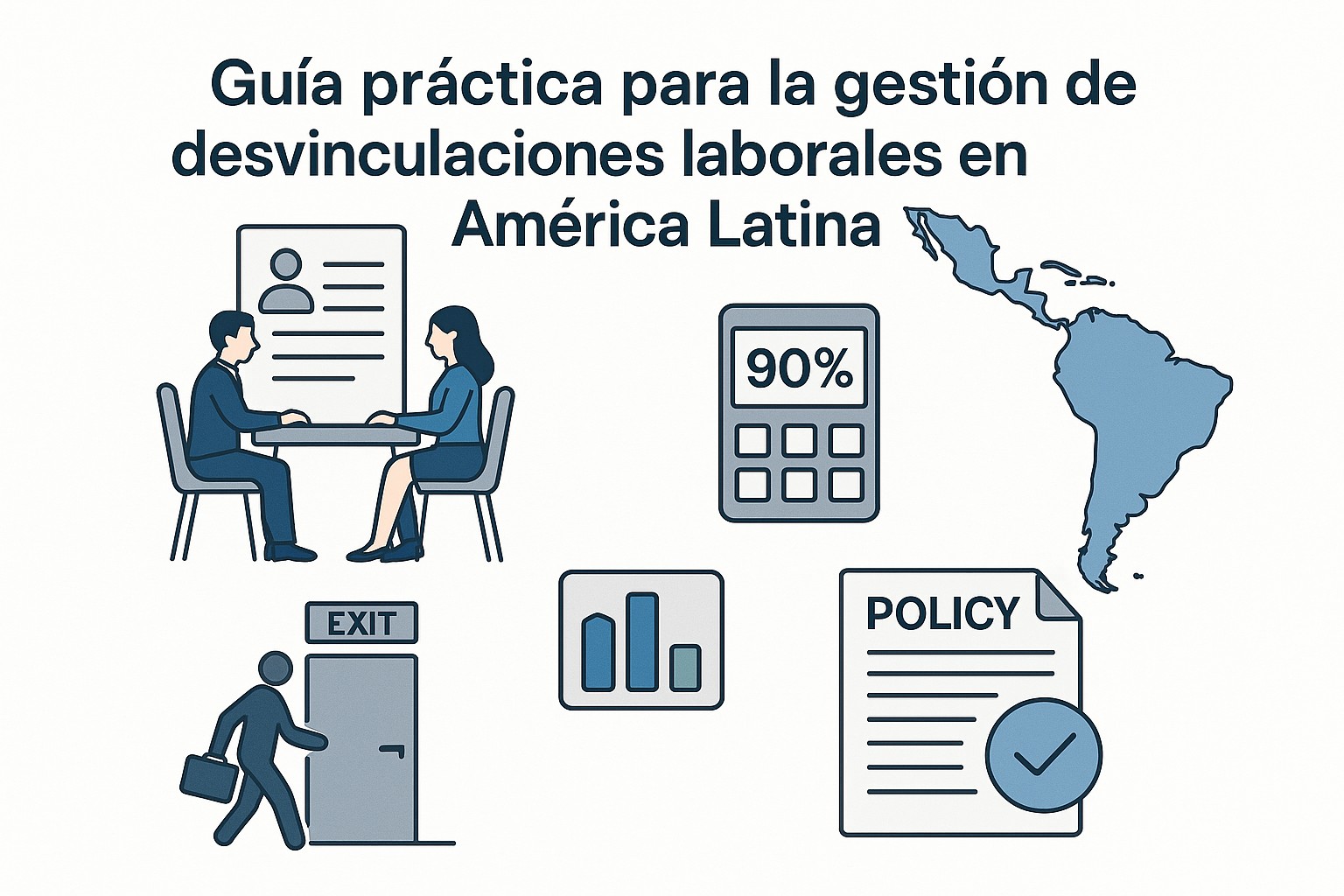 Profesional de RRHH explicando el proceso de outplacement a un empleado