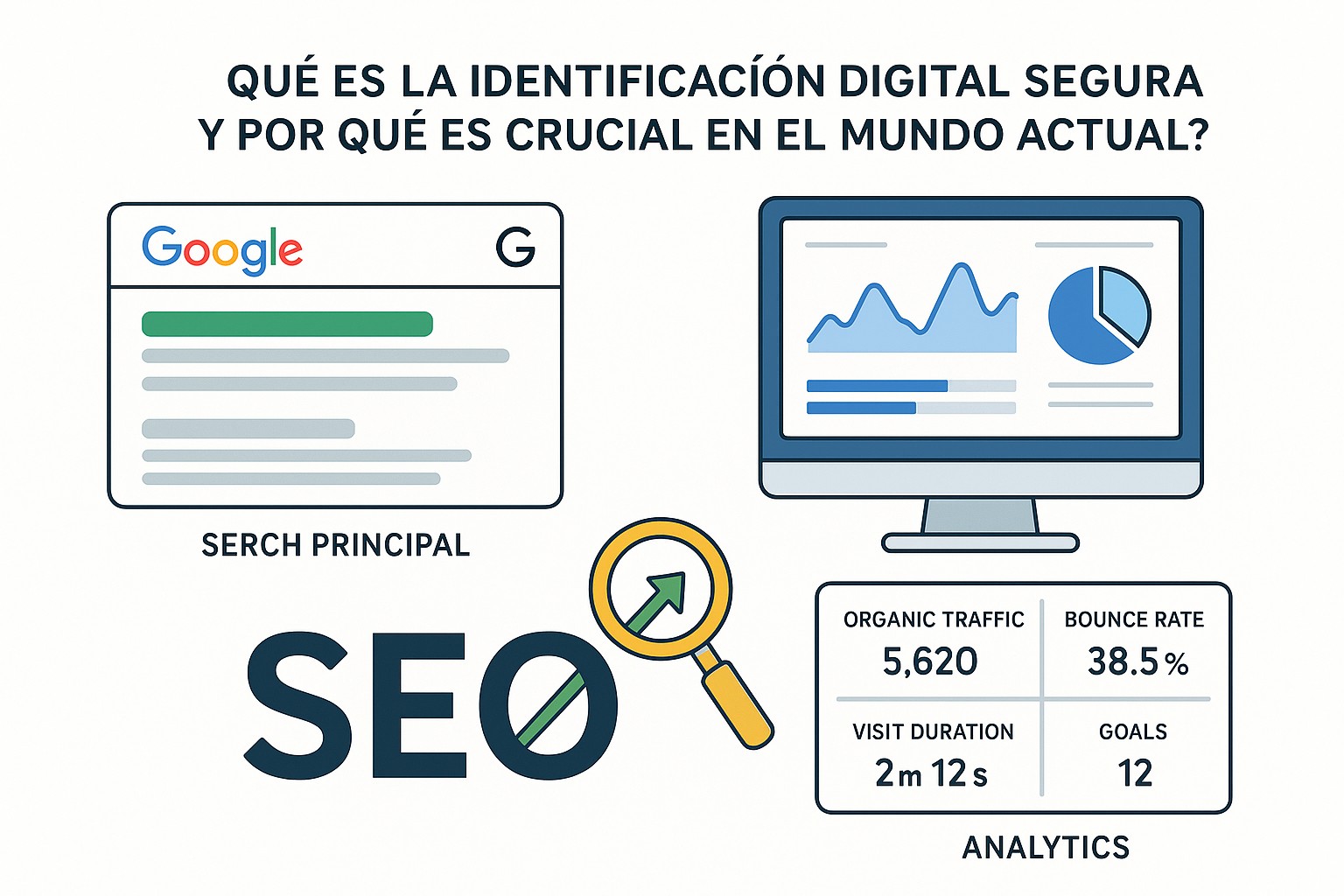 Ilustración de un certificado digital con un sello de aprobación y un candado, representando la confianza y seguridad en las transacciones en línea