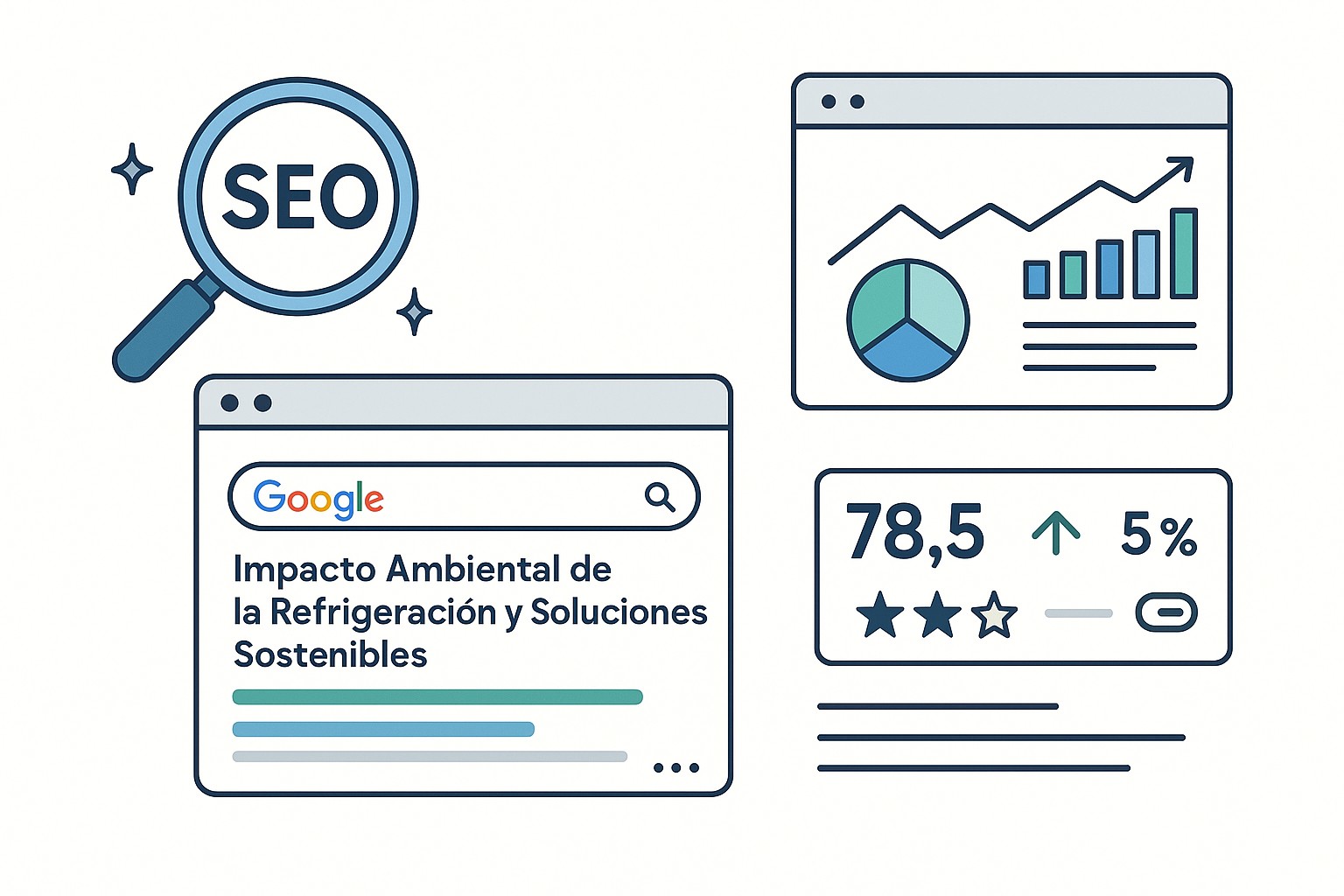 Ilustración sobre impacto ambiental refrigeracion
