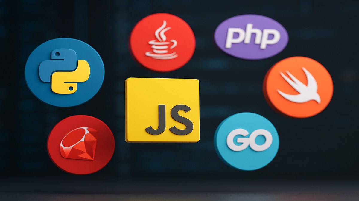 Logotipos de los lenguajes de programación más usados en Perú: Python Java JavaScript PHP SQL