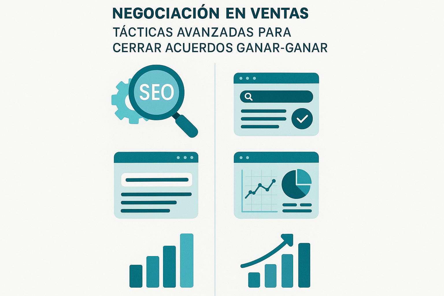 Infografía: conceptos clave de Negociación en Ventas: Tácticas Avanzadas para Cerrar Acuerdos Ganar-Ganar
