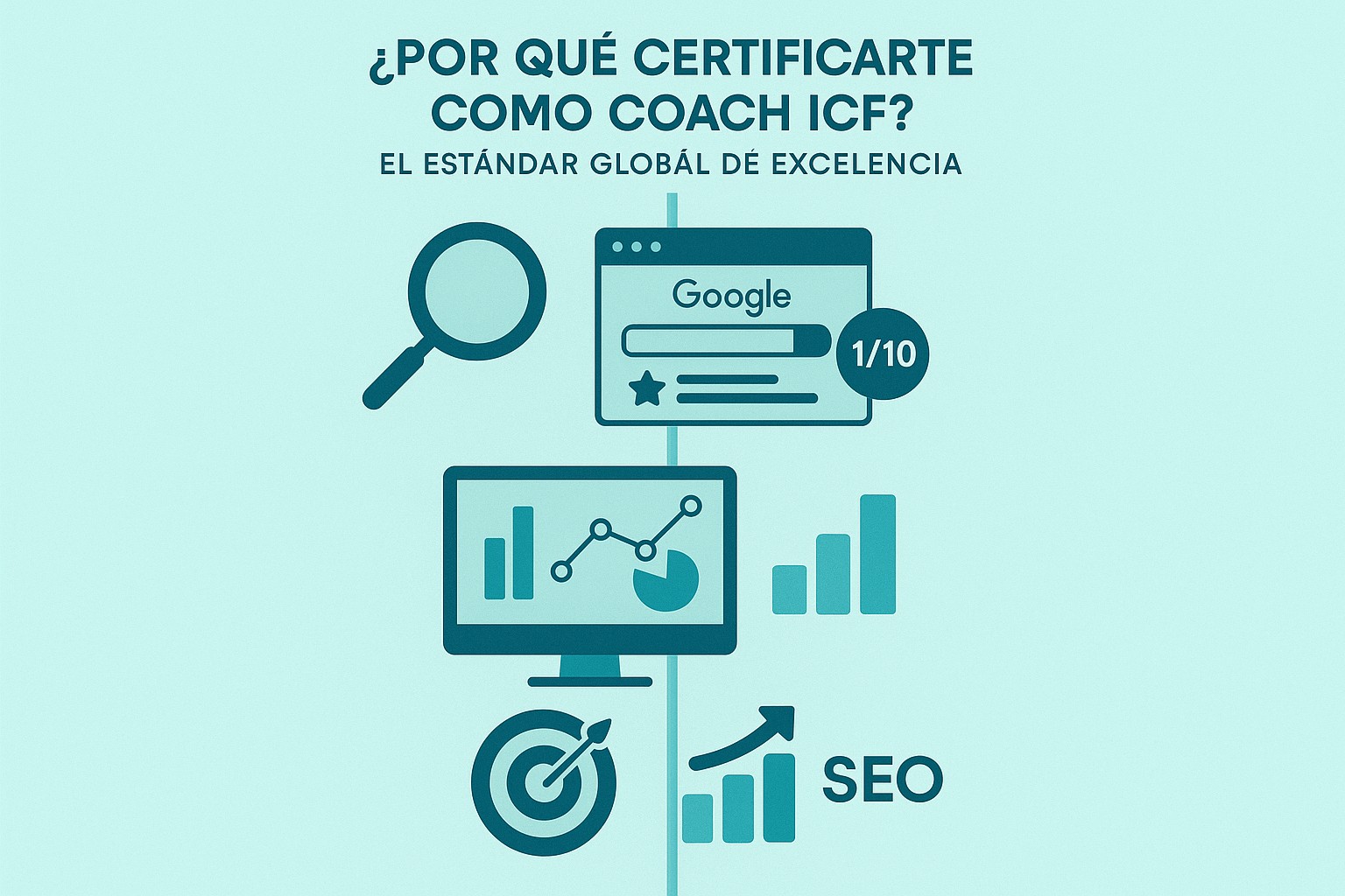 Infografía: conceptos clave de ¿Por Qué Certificarte como Coach ICF?: El Estándar Global de Excelencia