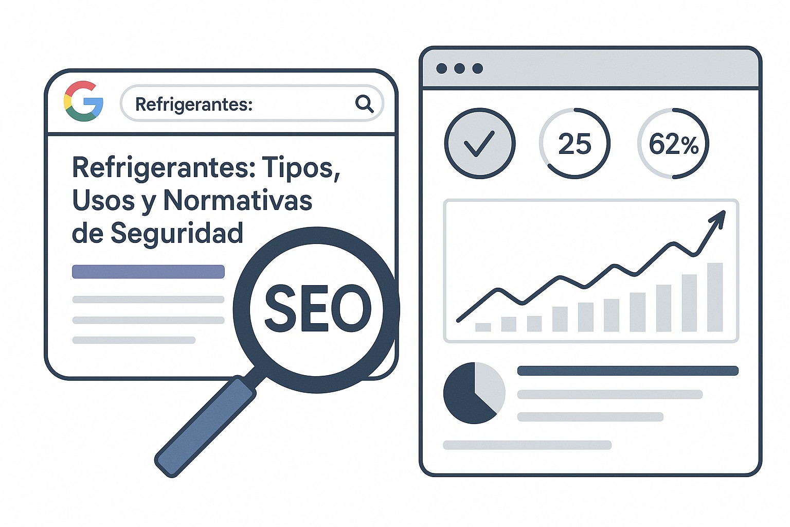 Ilustración sobre refrigerantes tipos usos seguridad